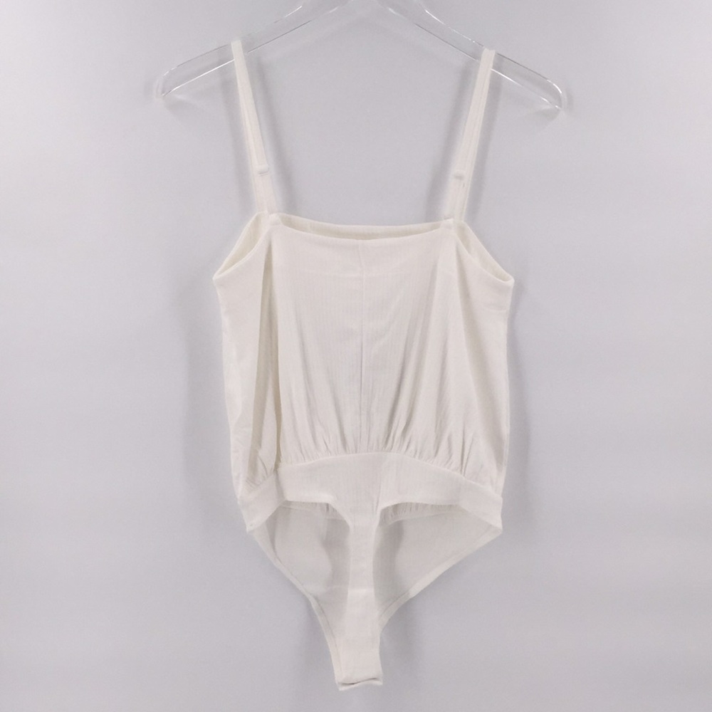 NWT Free People Marissa White Ribbed Bodysuit Sm - Picture 4 of 8